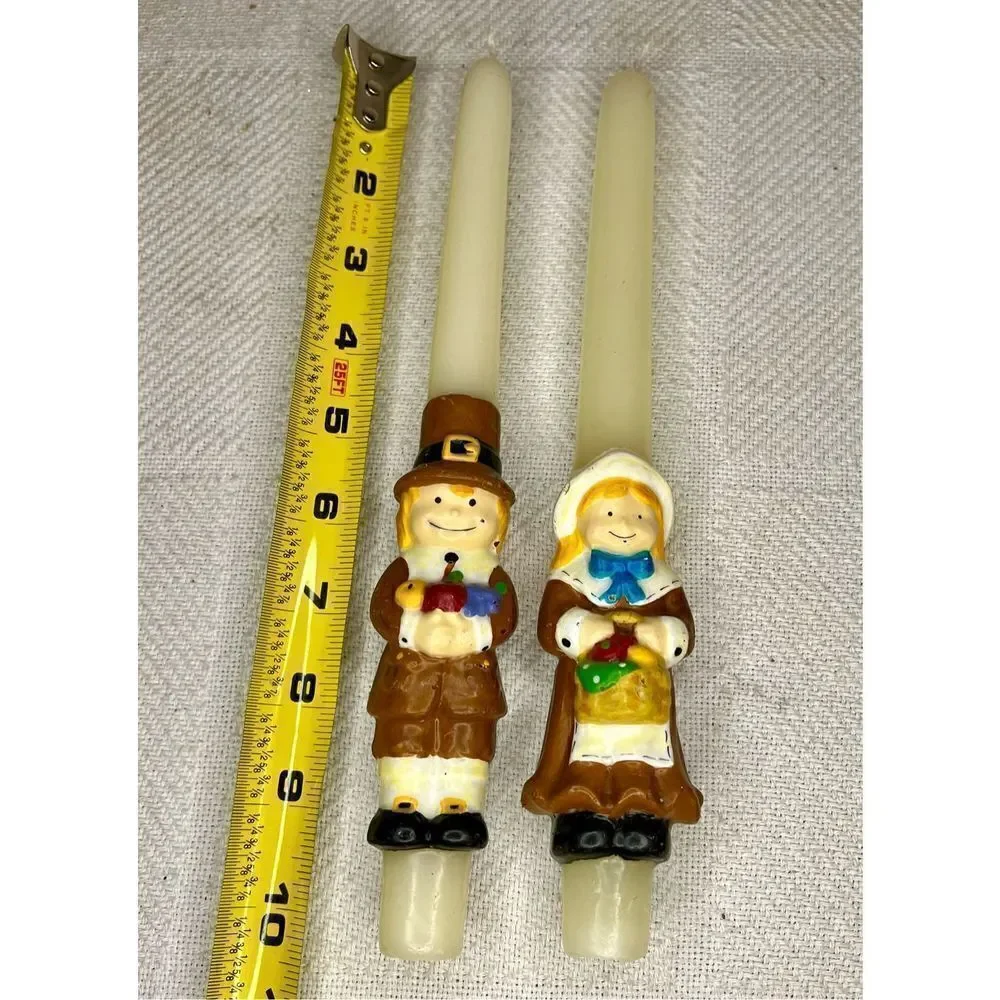 Vintage Pilgrim Couple American Greetings Candles